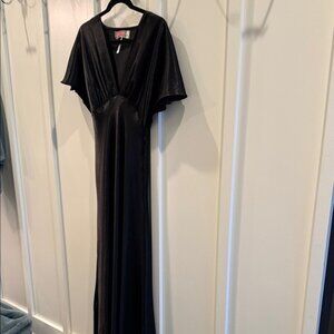 Free People Black Satin Wedding Dress